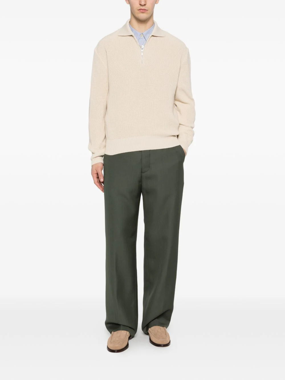 Half-Zip Polo Sweater - Image 3