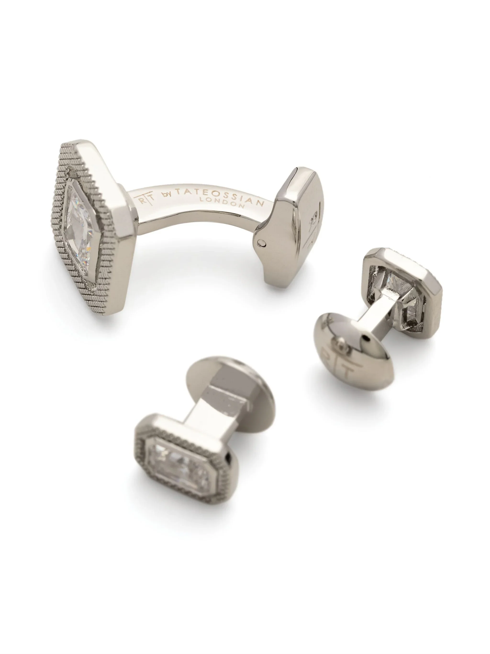 Halo Rectangular Cufflinks - Image 3