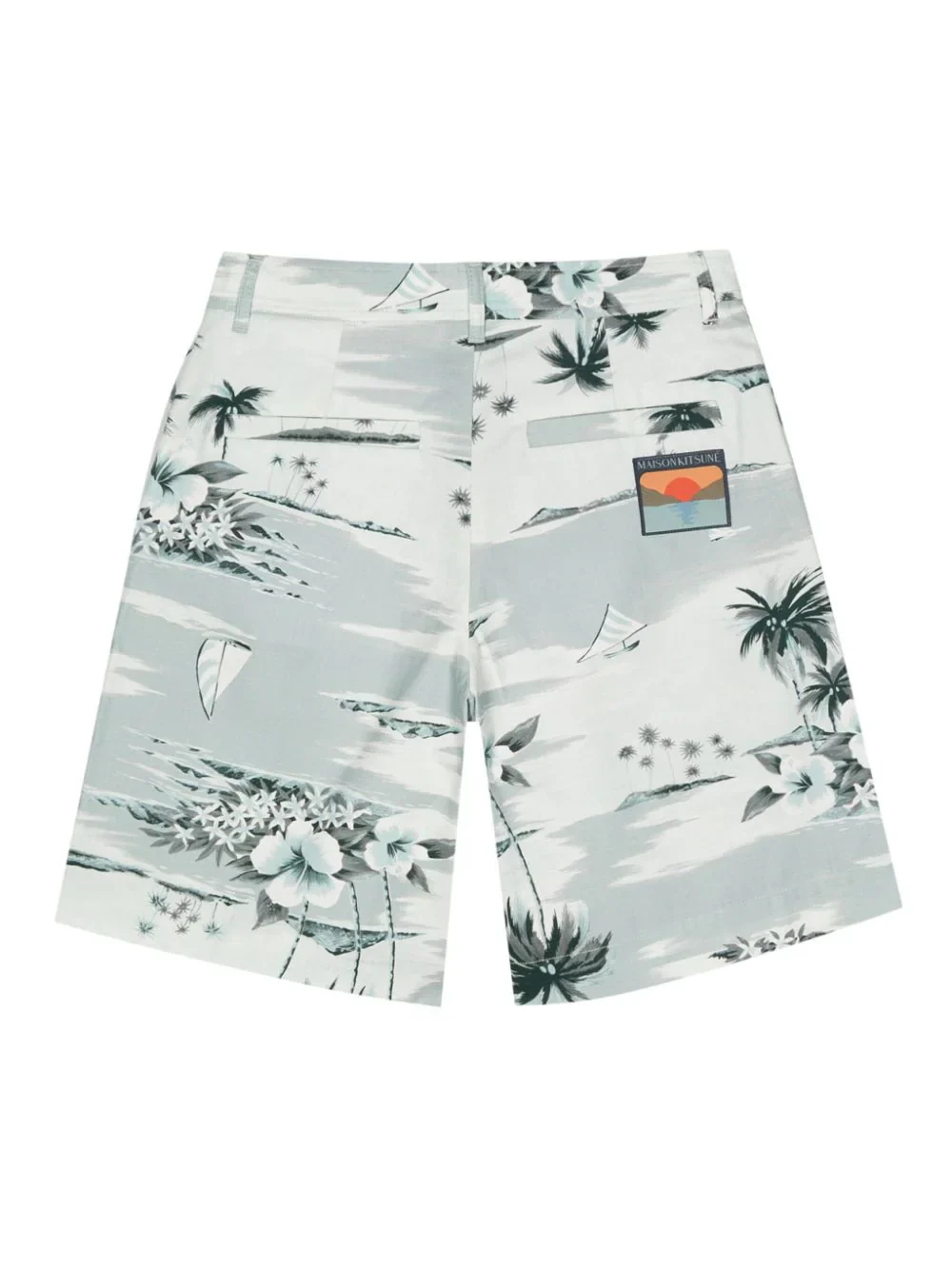 Hawaiian Landscape-Print Deck Shorts - Image 2