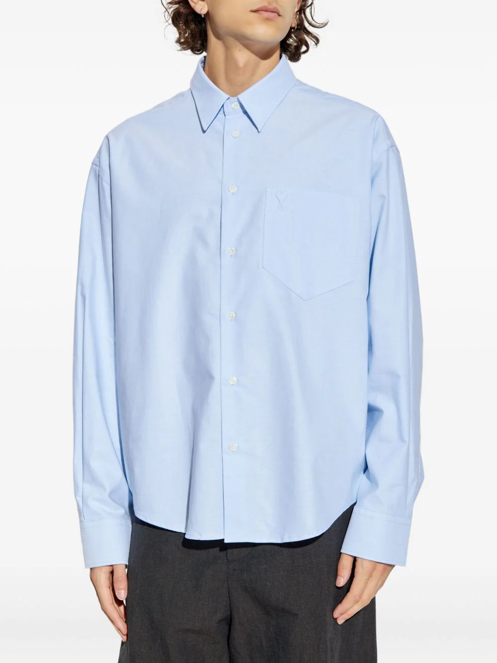 Heart-Embroidered Long-Sleeve Shirt - Image 3