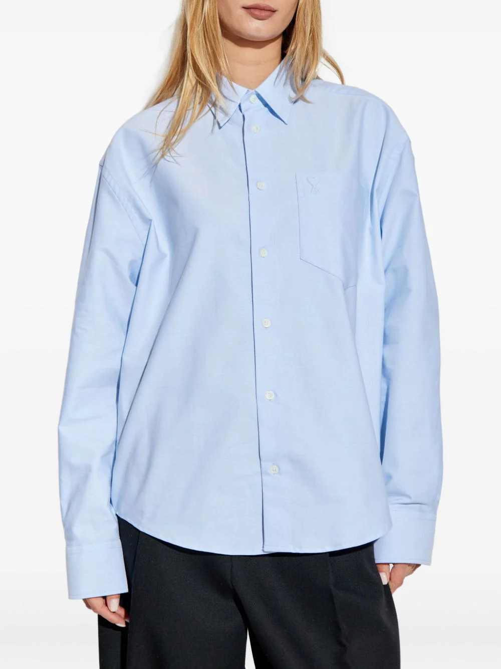 Heart-Embroidered Long-Sleeve Shirt - Image 5