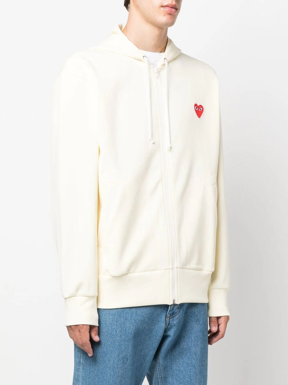 Heart-Patch Zip-Up Hoodie - Image 2
