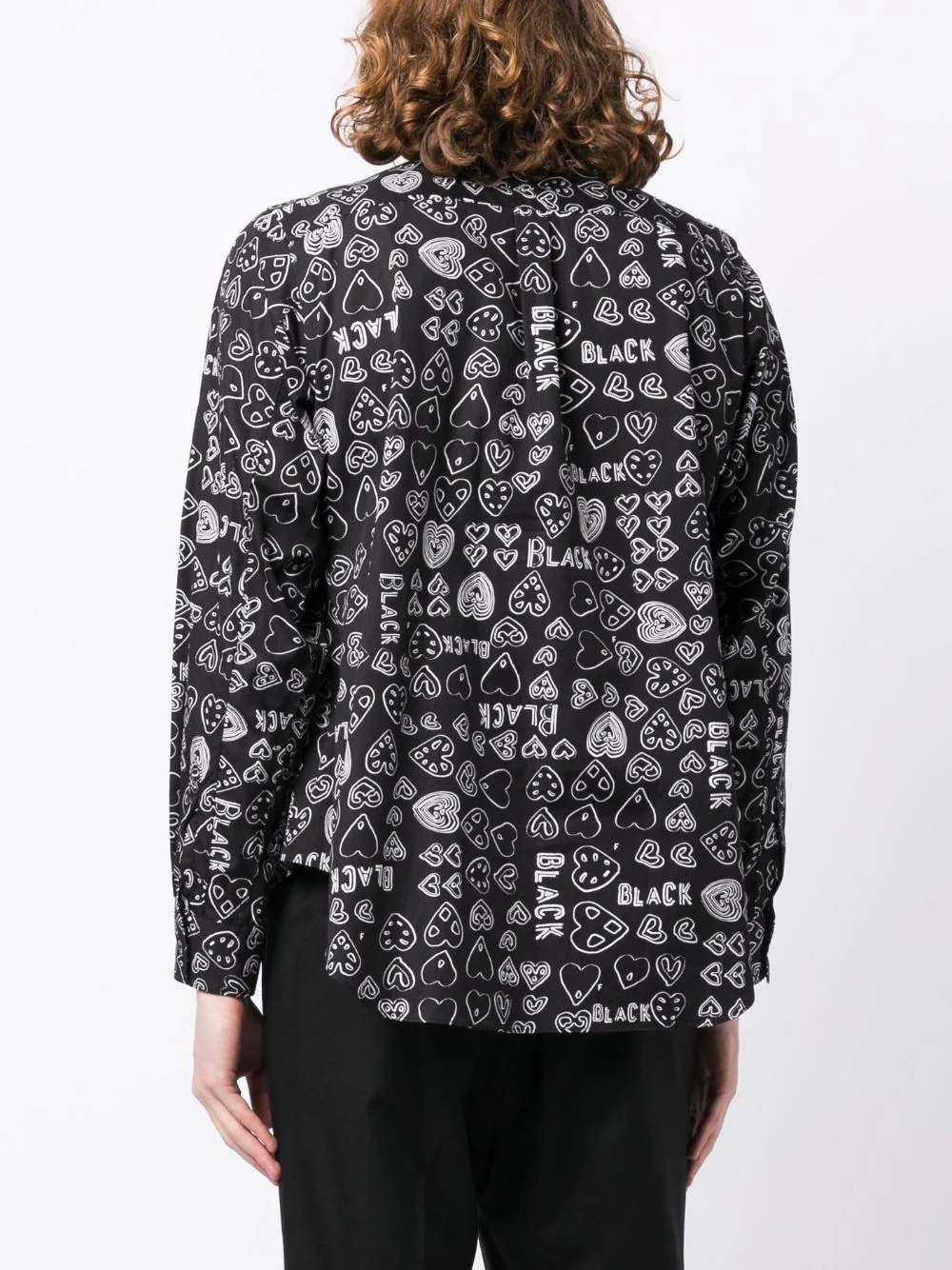 Heart-Print Cotton Shirt - Image 3
