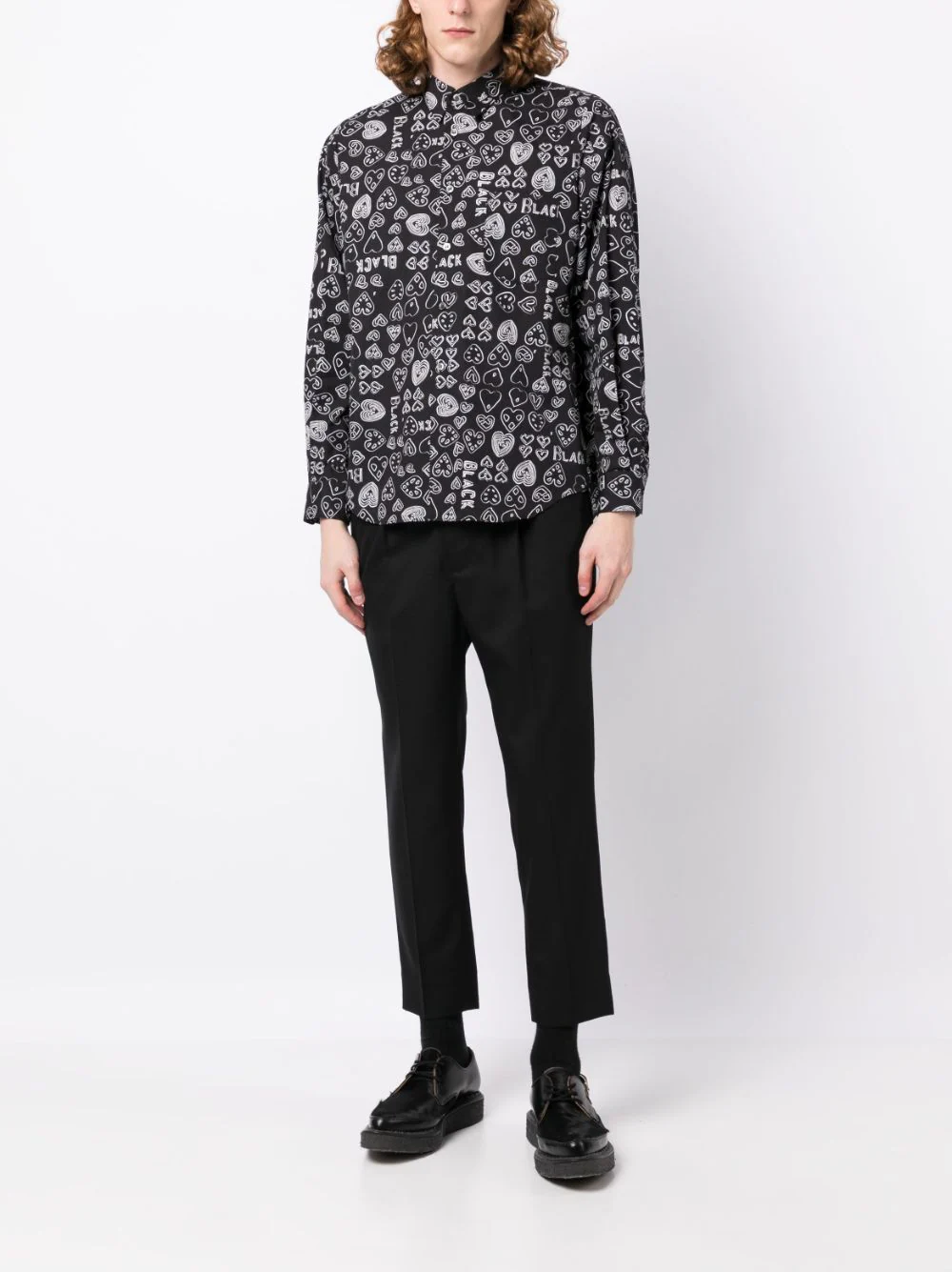 Heart-Print Cotton Shirt - Image 4