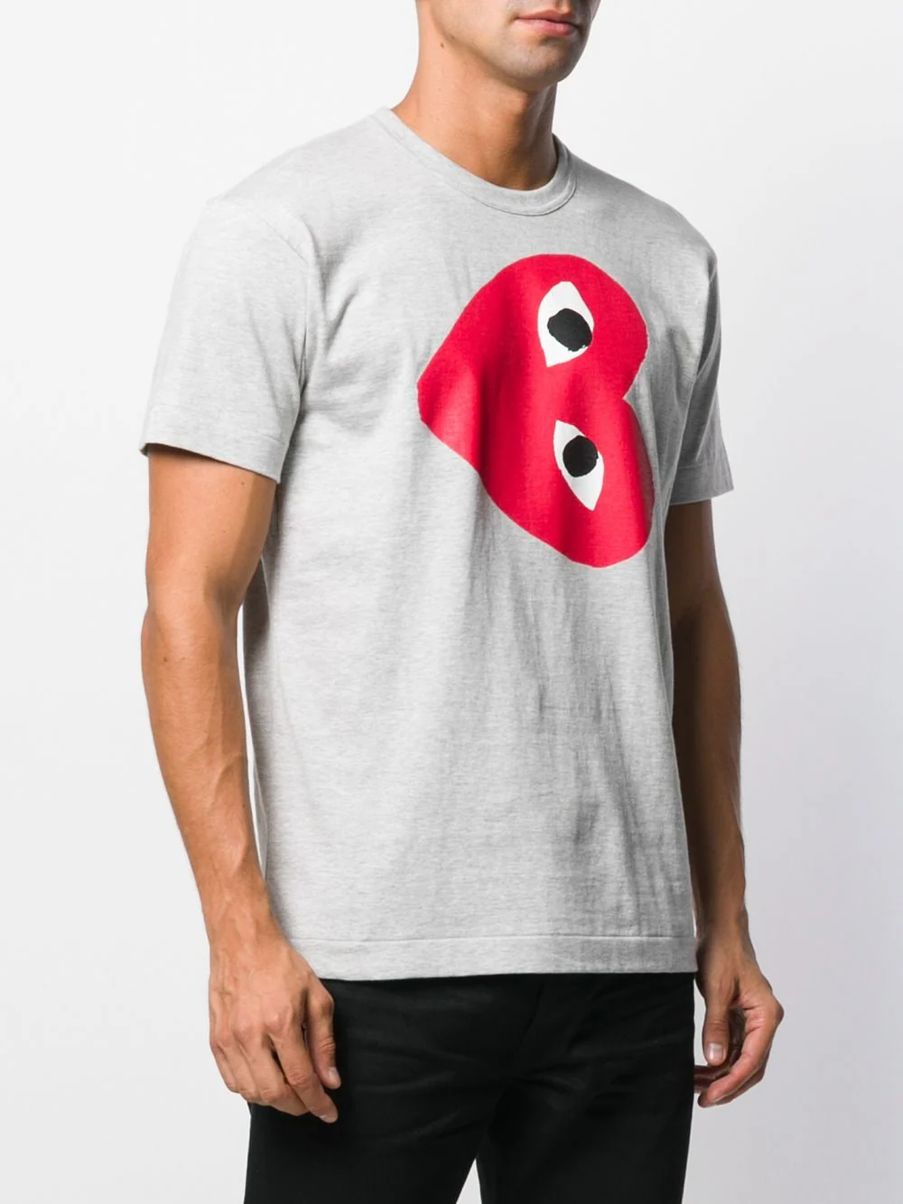 Heart Print Crew Neck T-Shirt - Image 3