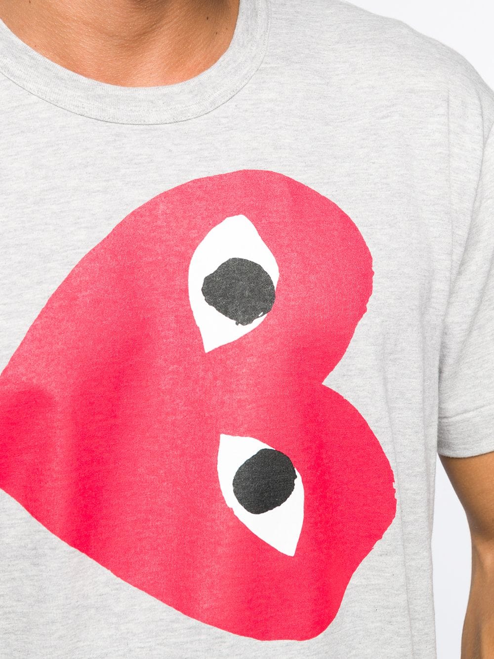 Heart Print Crew Neck T-Shirt - Image 5