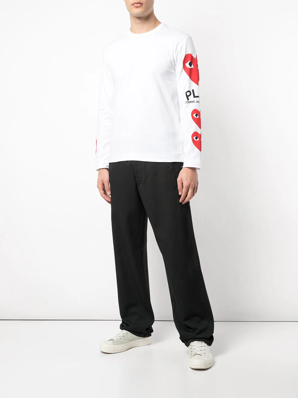 Heart Printed Sleeves T-Shirt - Image 2