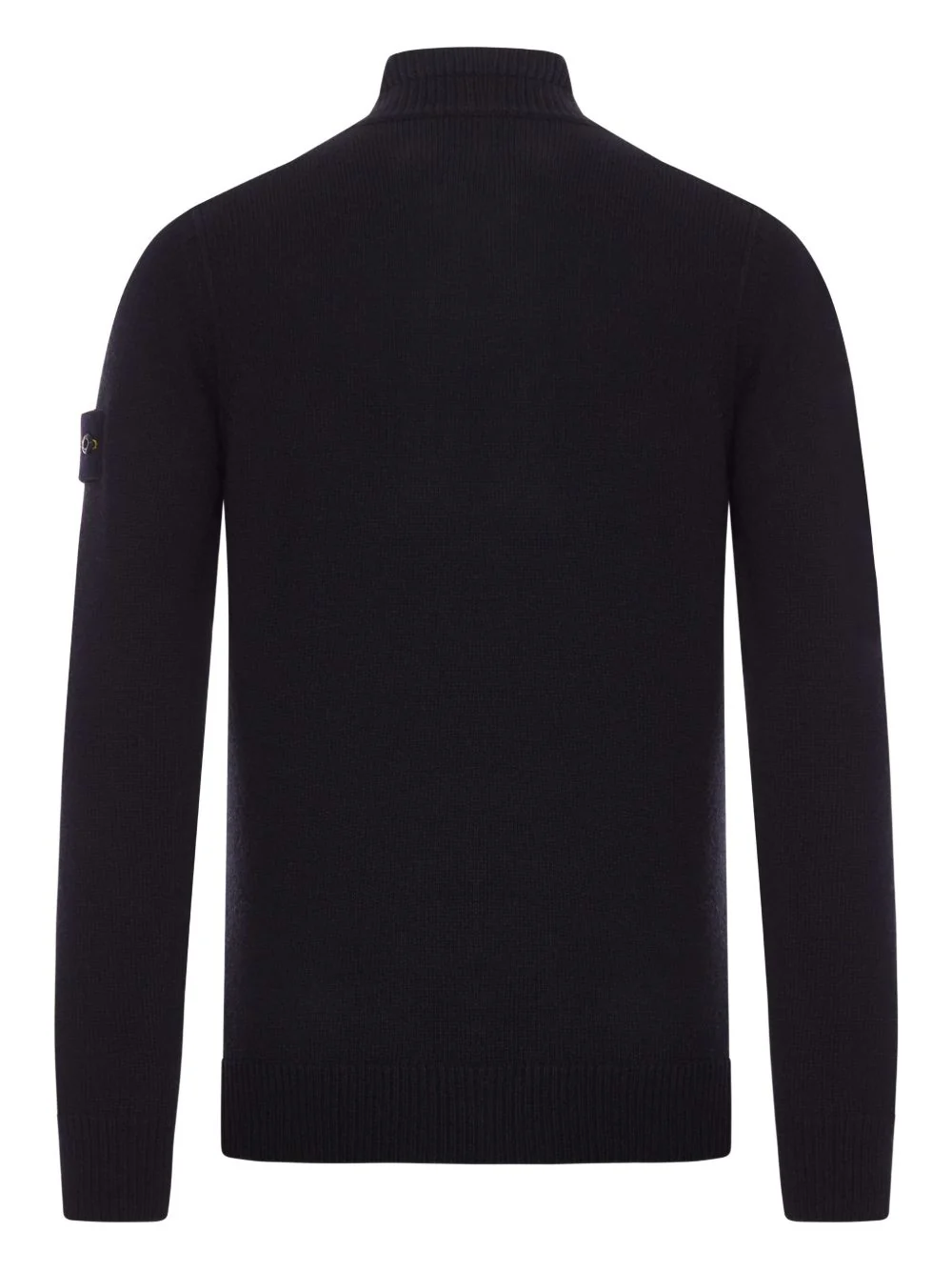 High-Neck Button Wool Sweater - Image 2