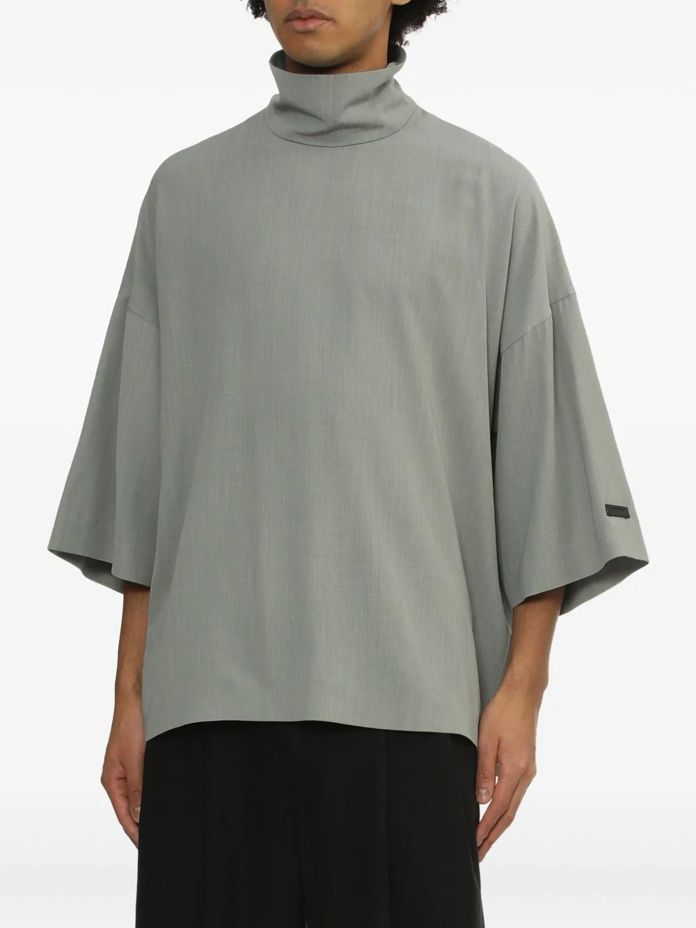 High-Neck Short-Sleeve T-Shirt - Image 2