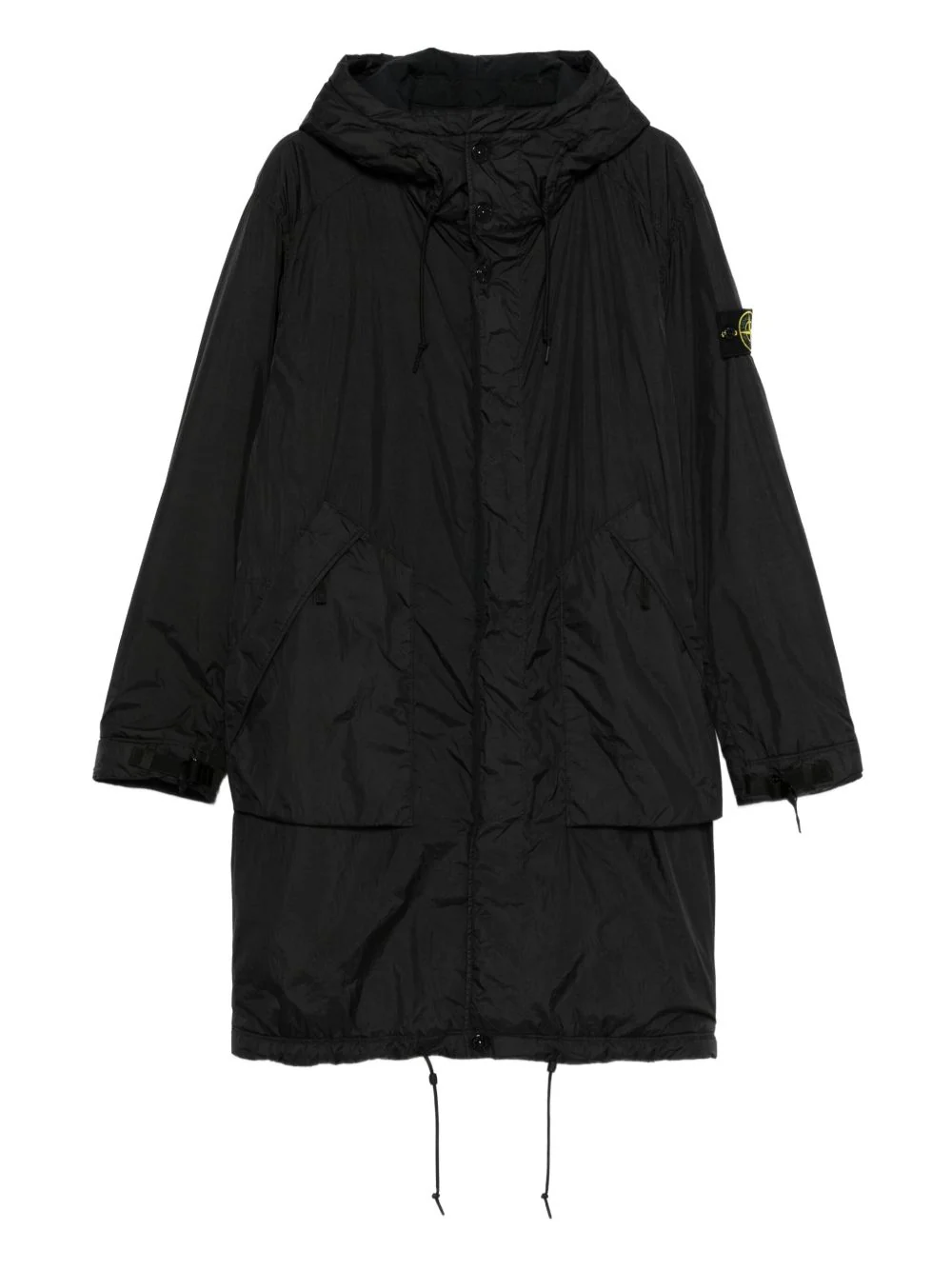 Hooded Drawstring Coat
