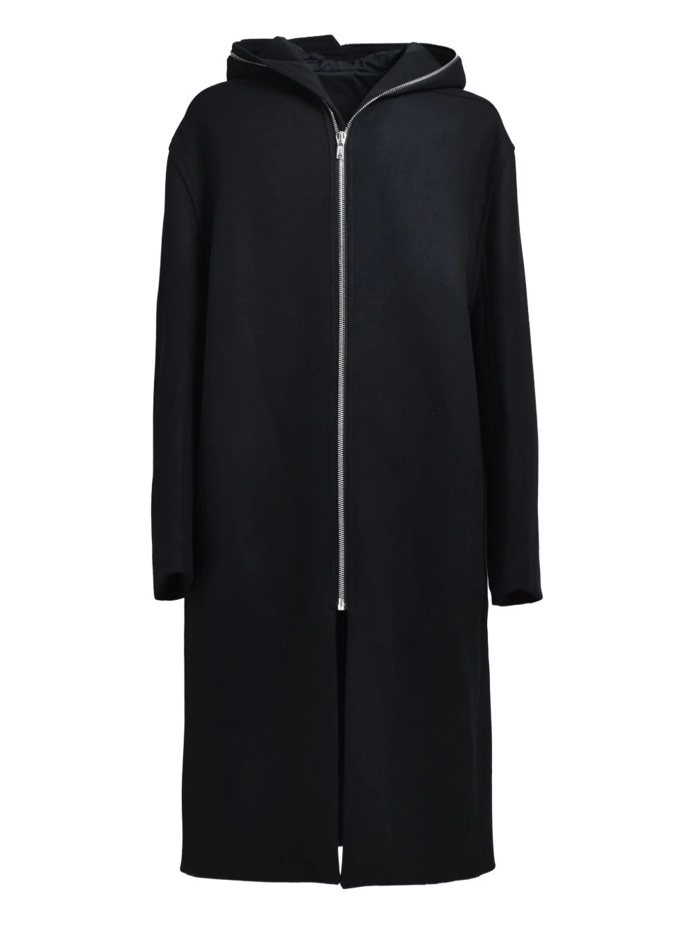 Hooded Zip-Front Coat