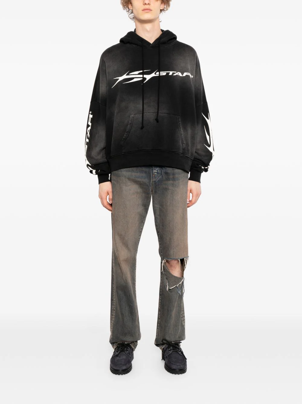 Hstar Graphic Print Hoodie - Image 3