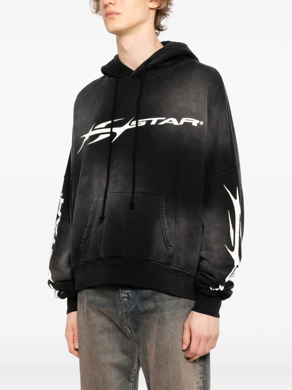 Hstar Graphic Print Hoodie - Image 4
