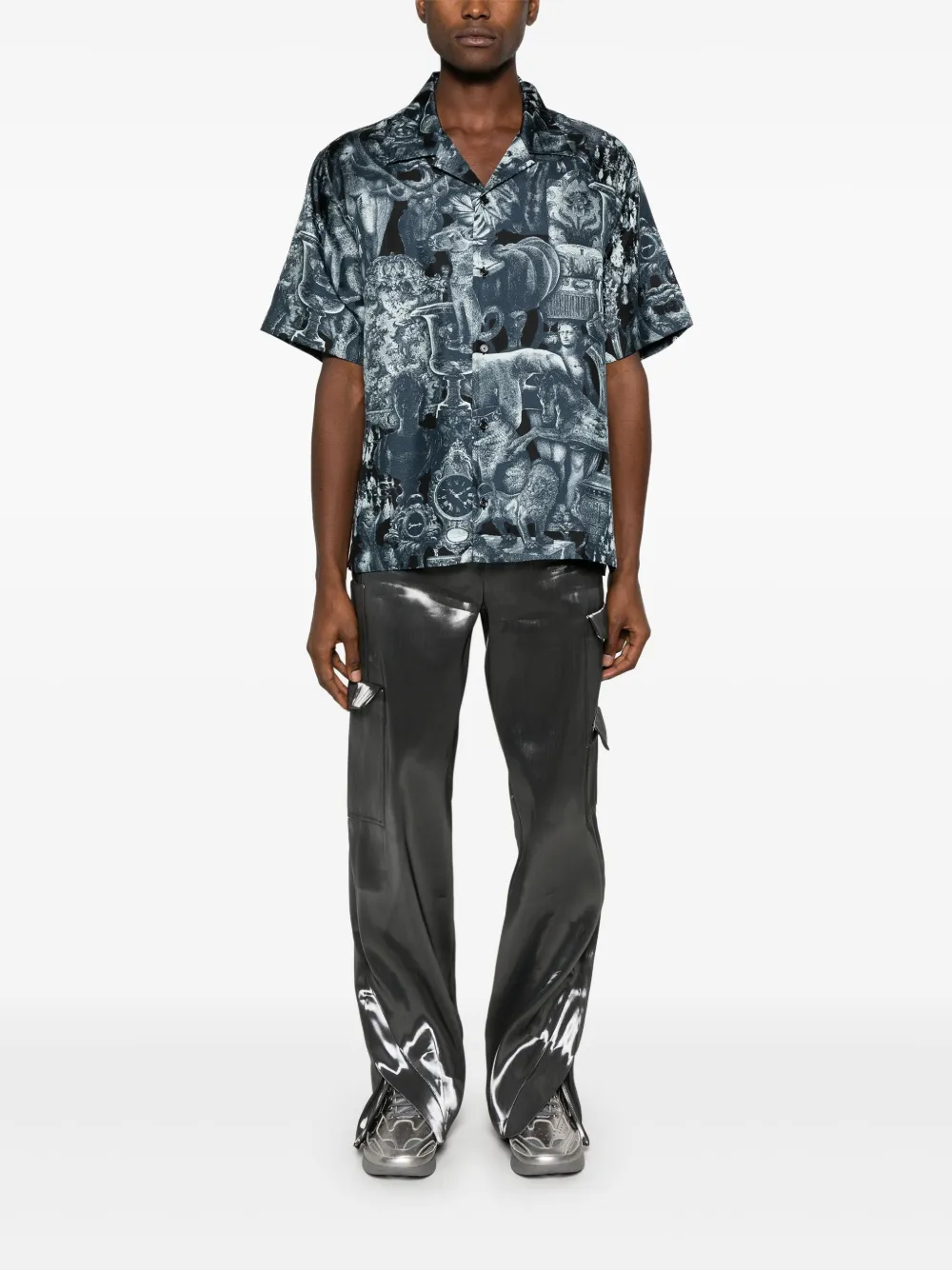 Hubert Objects-Print Silk Shirt - Image 2