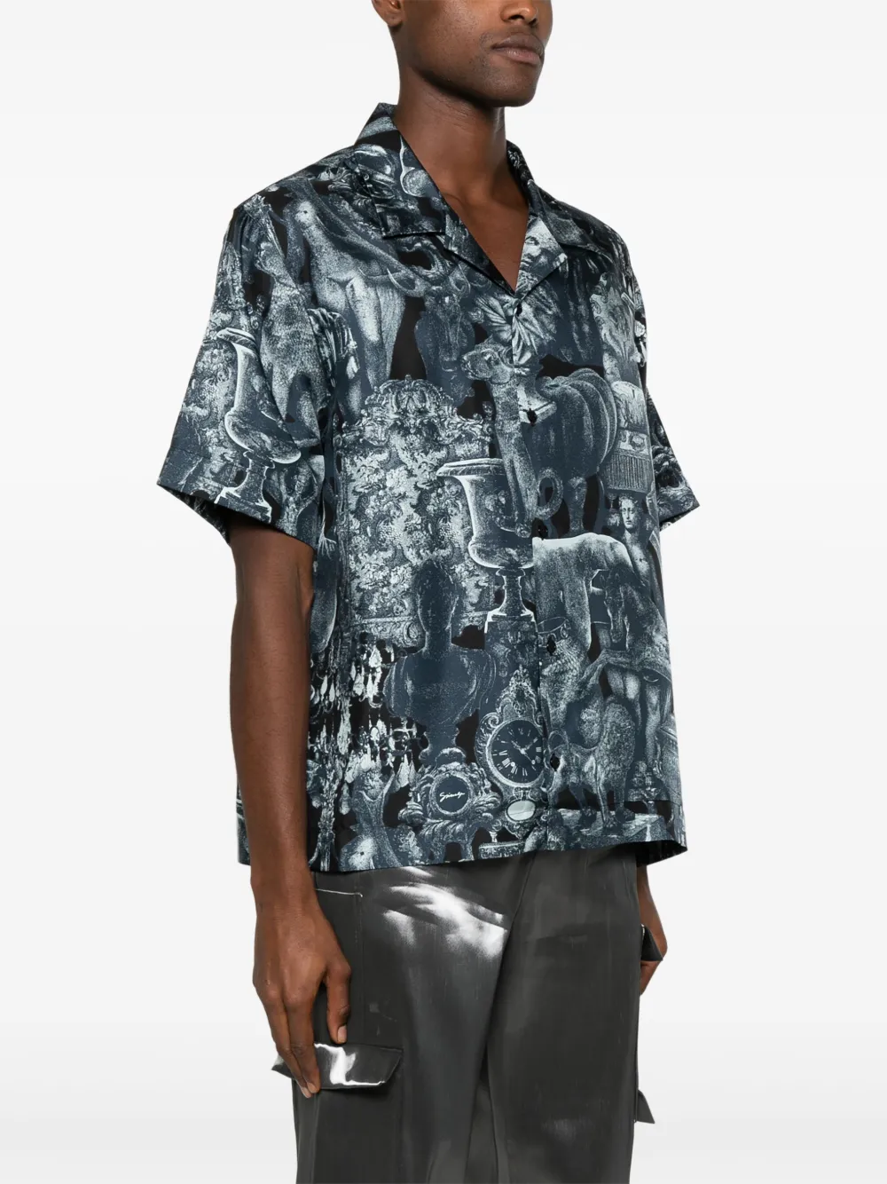 Hubert Objects-Print Silk Shirt - Image 3