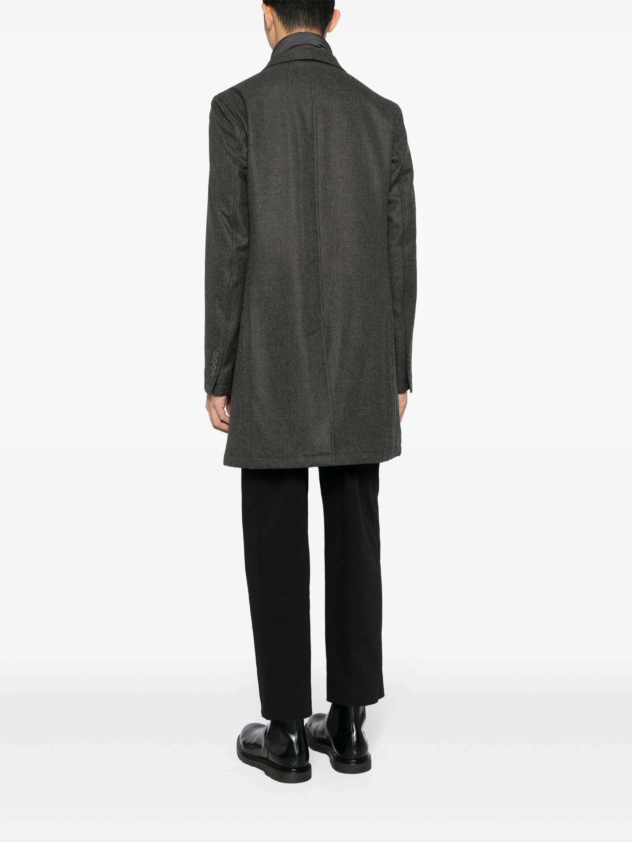 Hybrid High-Neck Single-Breasted Coat - Image 4