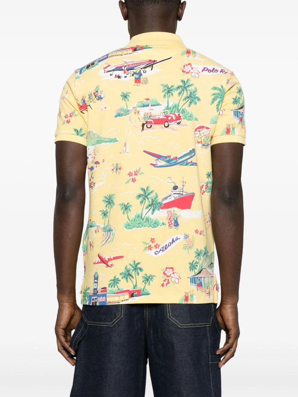 Illustration-Print Polo Shirt - Image 2
