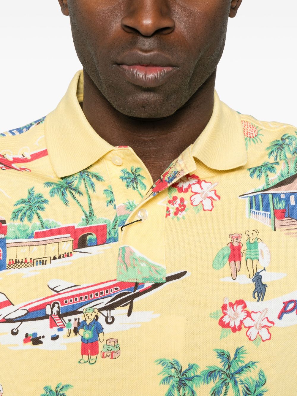 Illustration-Print Polo Shirt - Image 3