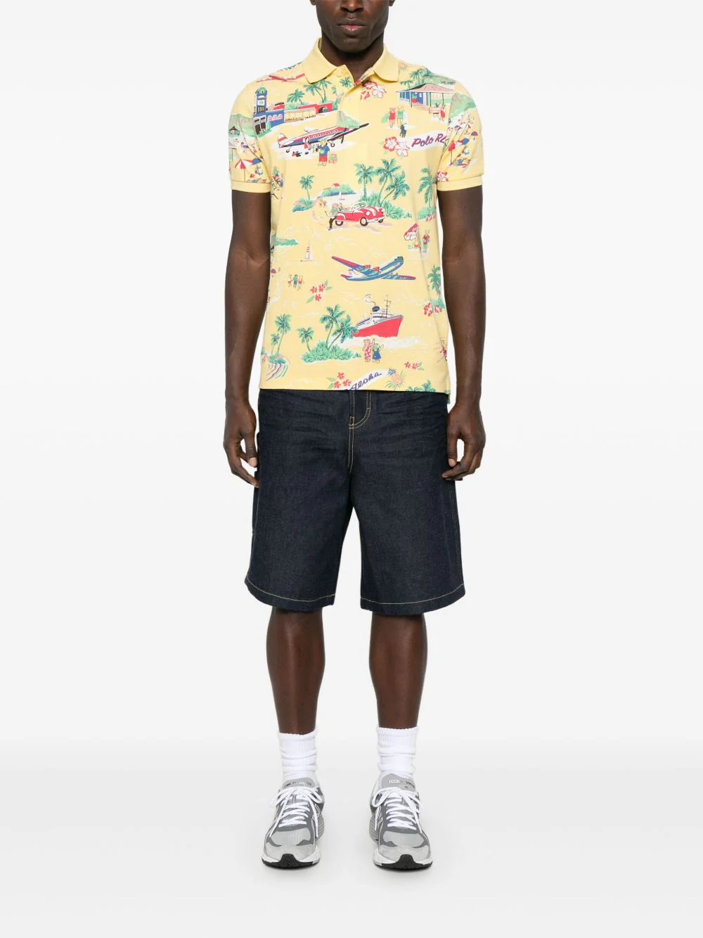 Illustration-Print Polo Shirt - Image 4