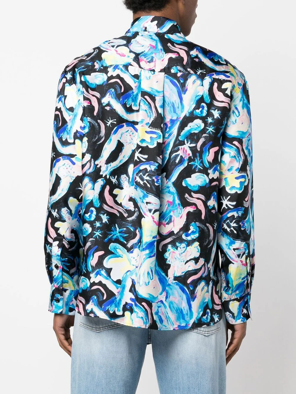 Illustration-Print Silk Shirt - Image 2
