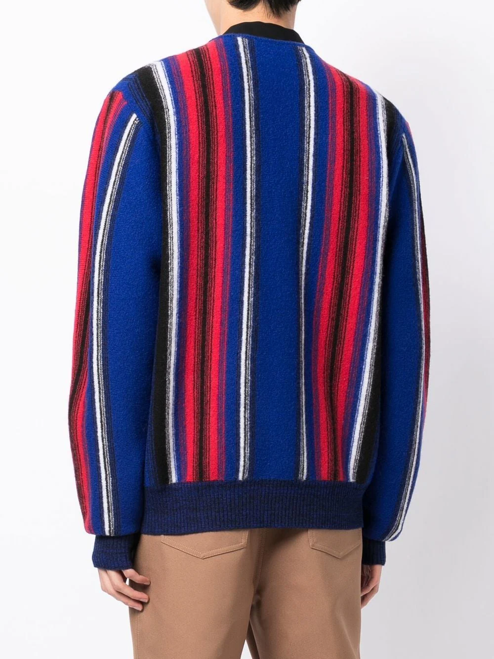 Intarsia-Knit V-Neck Cardigan - Image 4