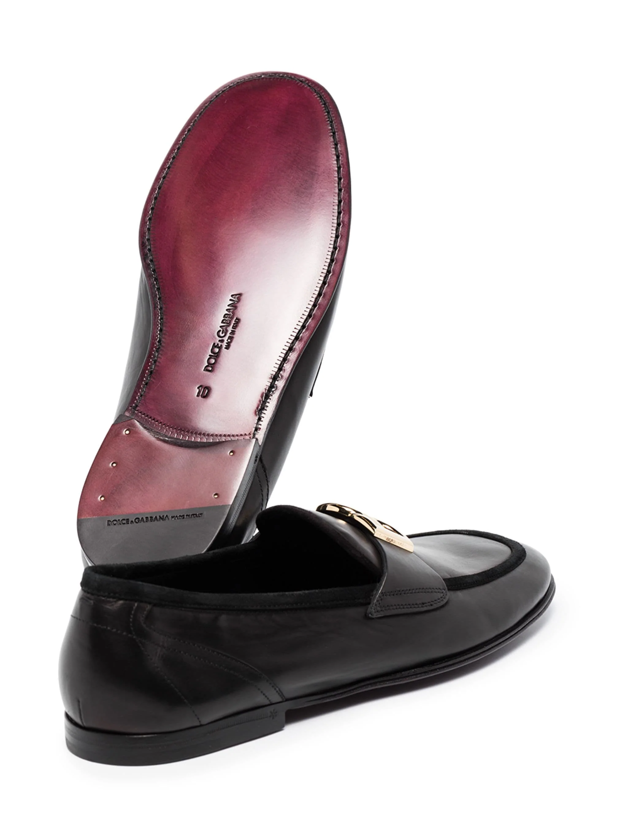 Interlocking Dg-Plaque Leather Loafers - Image 2