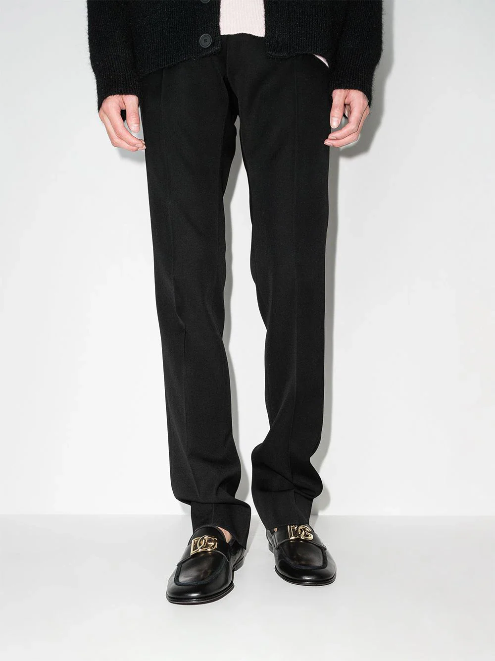 Interlocking Dg-Plaque Leather Loafers - Image 3