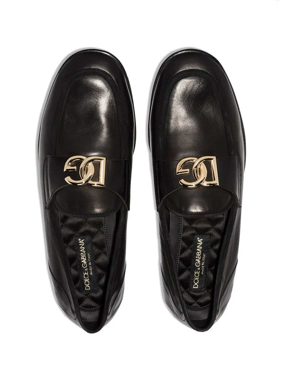 Interlocking Dg-Plaque Leather Loafers - Image 4