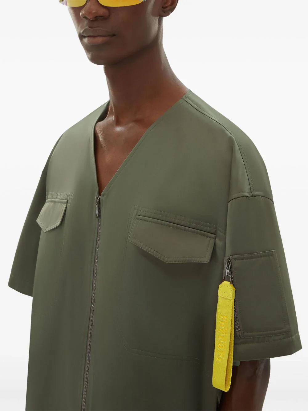 Keyring-Attachment Zip-Fastening Shirt - Image 4