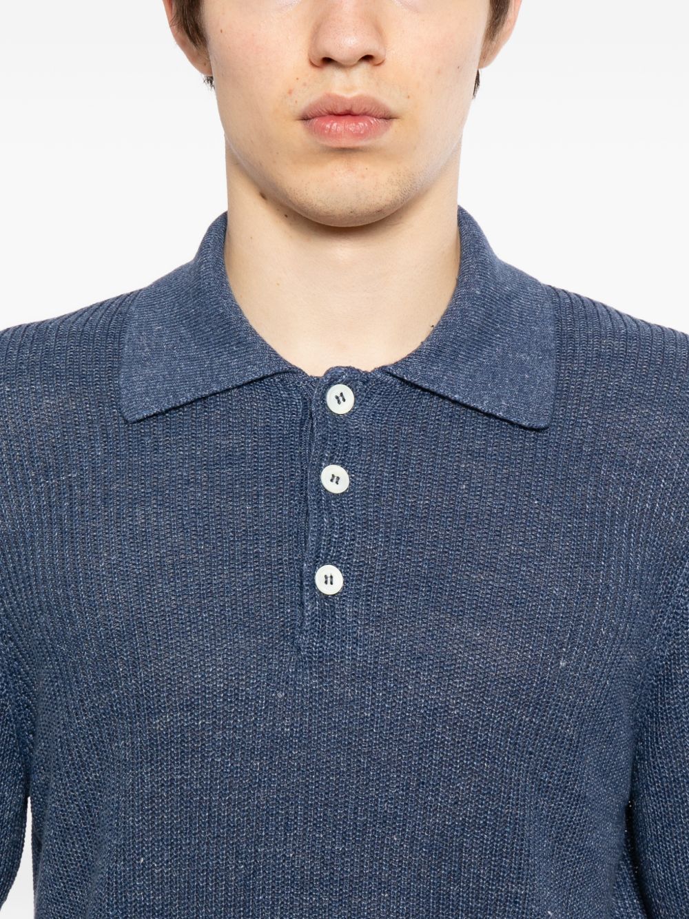 Knitted Short Sleeve Polo Shirt - Image 2