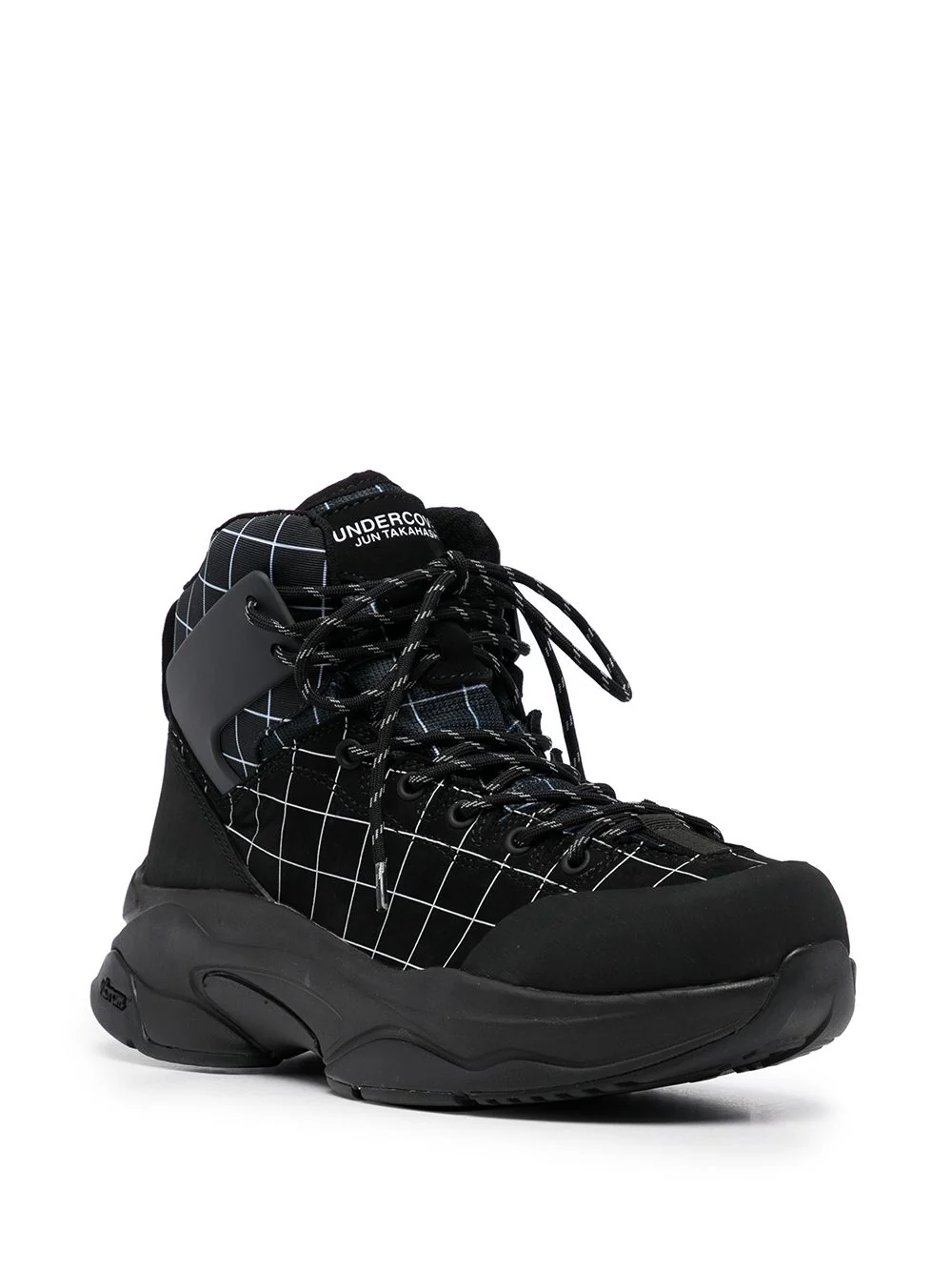 Lace-Up Checked Ankle Boots - Image 3