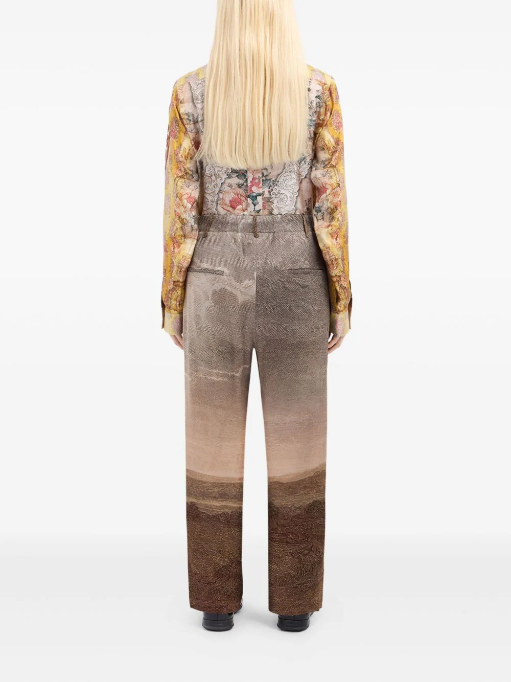 Landscape-Print Drawstring-Waist Trousers - Image 3