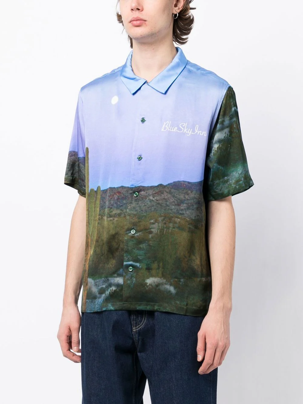 Landscape Print Short-Sleeve Shirt - Image 4