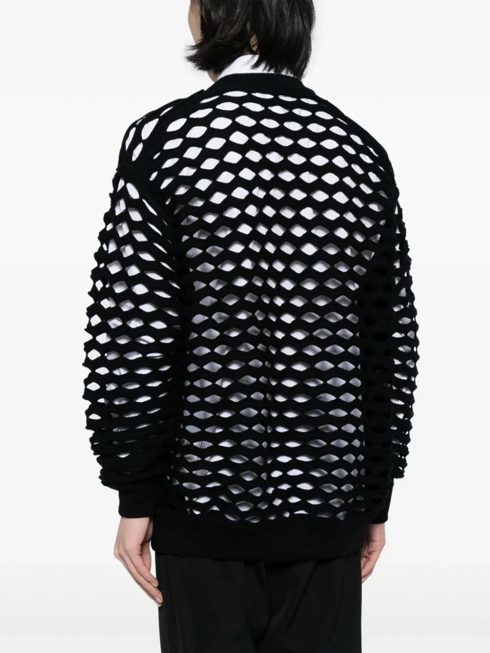 Laser Cut-Detail Crew-Neck Jumper - Image 4