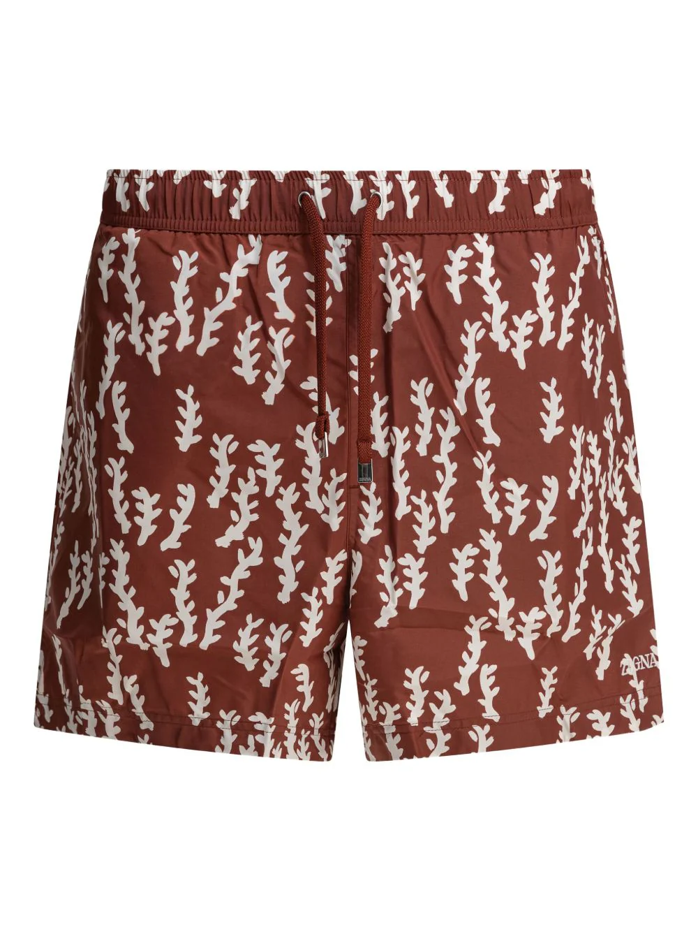 Leaf-Print Swim Shorts