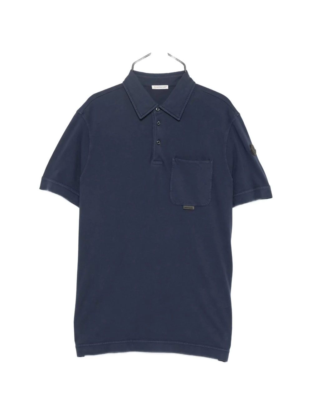 Leather Logo Cotton Polo Shirt