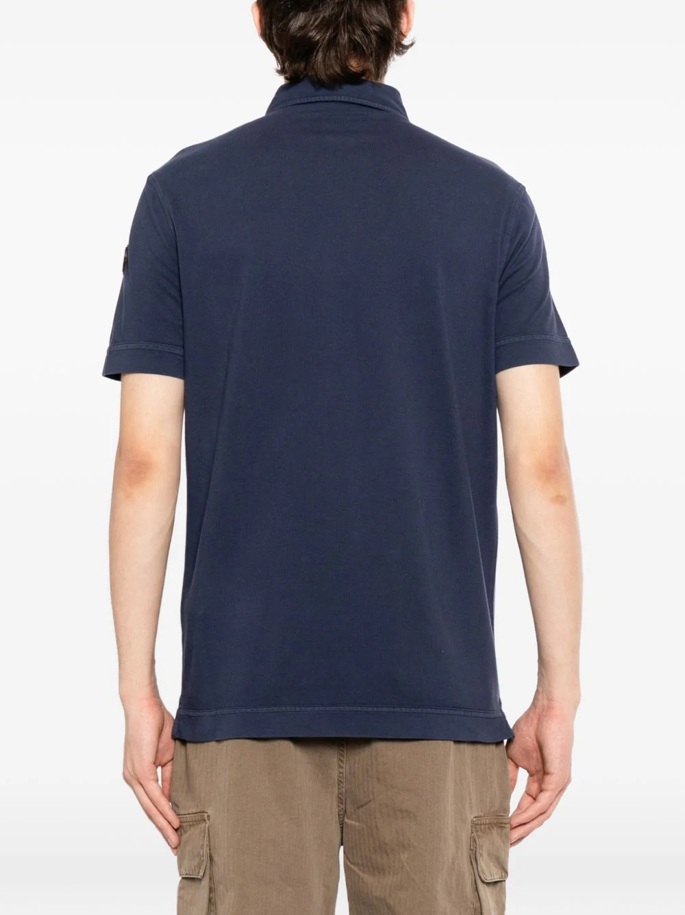 Leather Logo Cotton Polo Shirt - Image 3