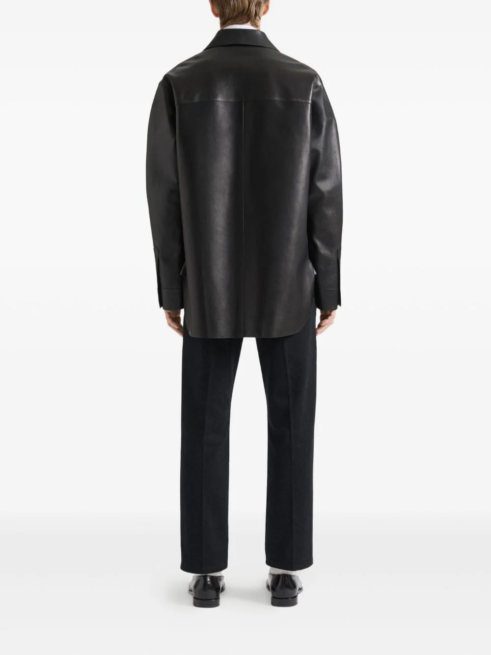 Leather Shirt Jacket - Image 2