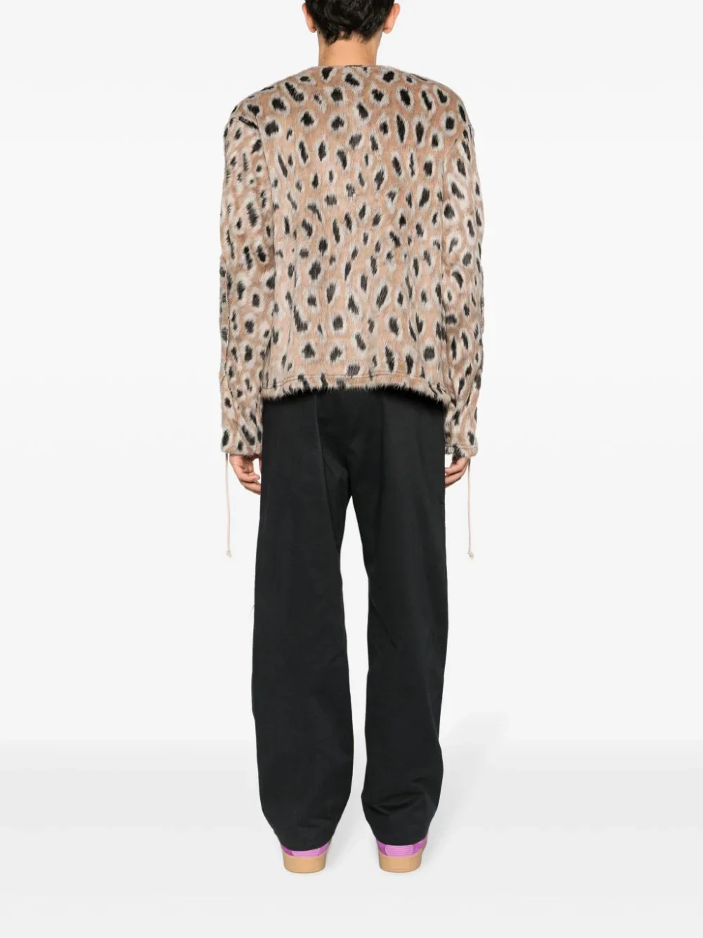 Leopard-Print Brushed-Finish Jumper - Image 4
