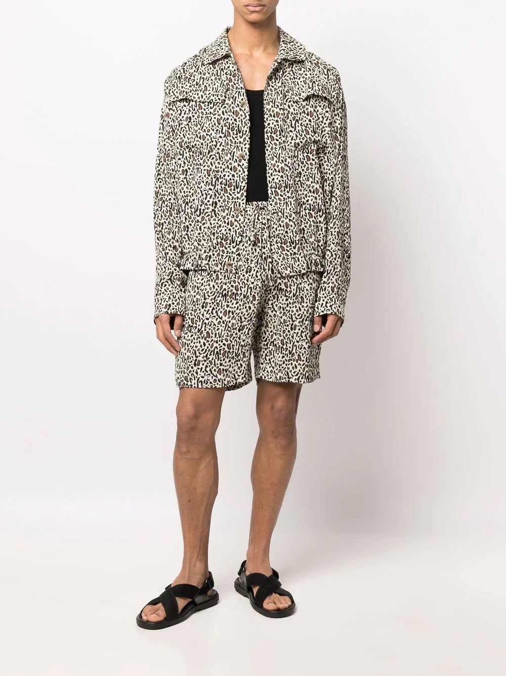 Leopard-Print Track Shorts - Image 3