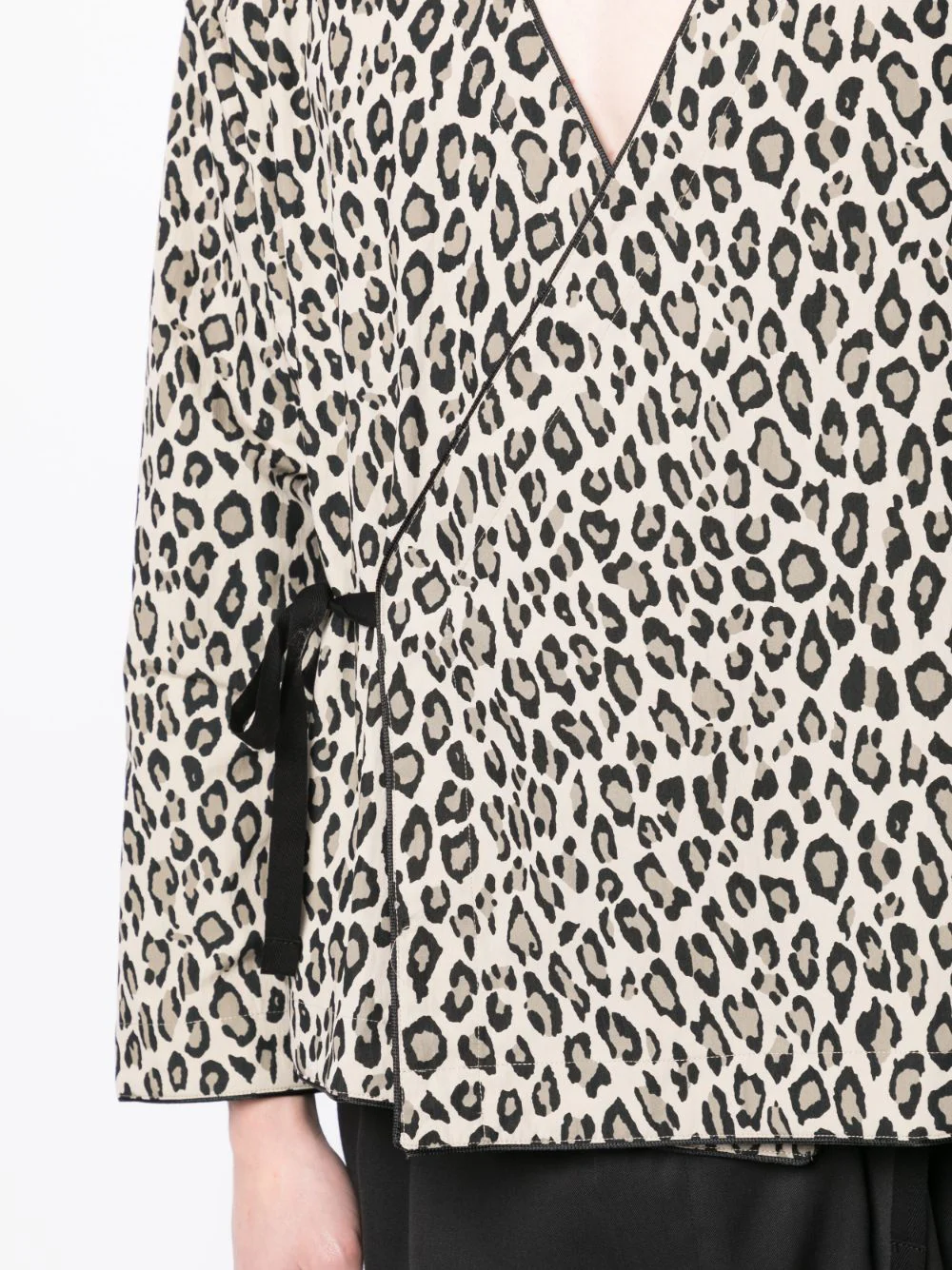 Leopard-Print V-Neck Shirt - Image 4