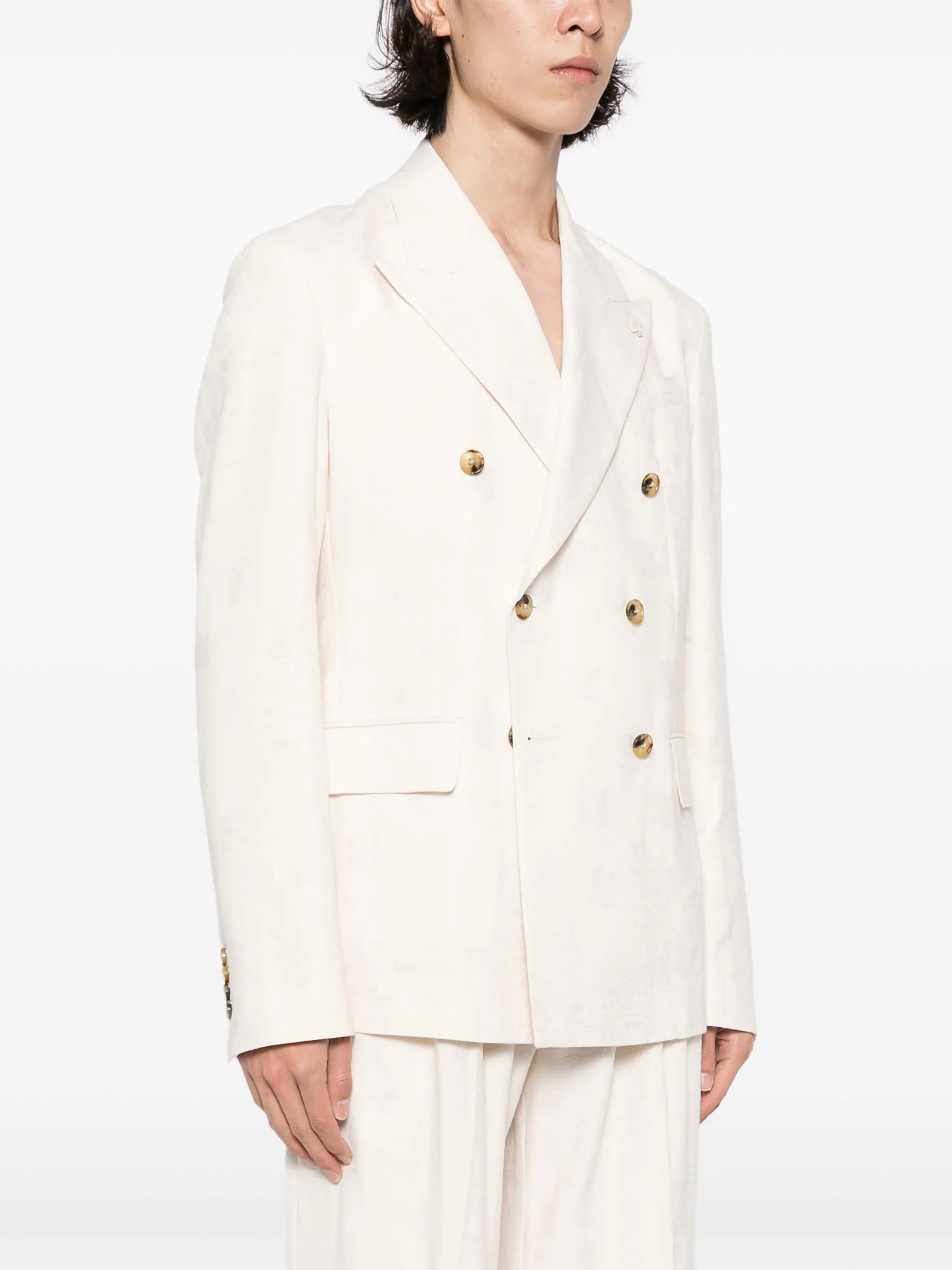Linen-Cotton Blend Blazer - Image 3