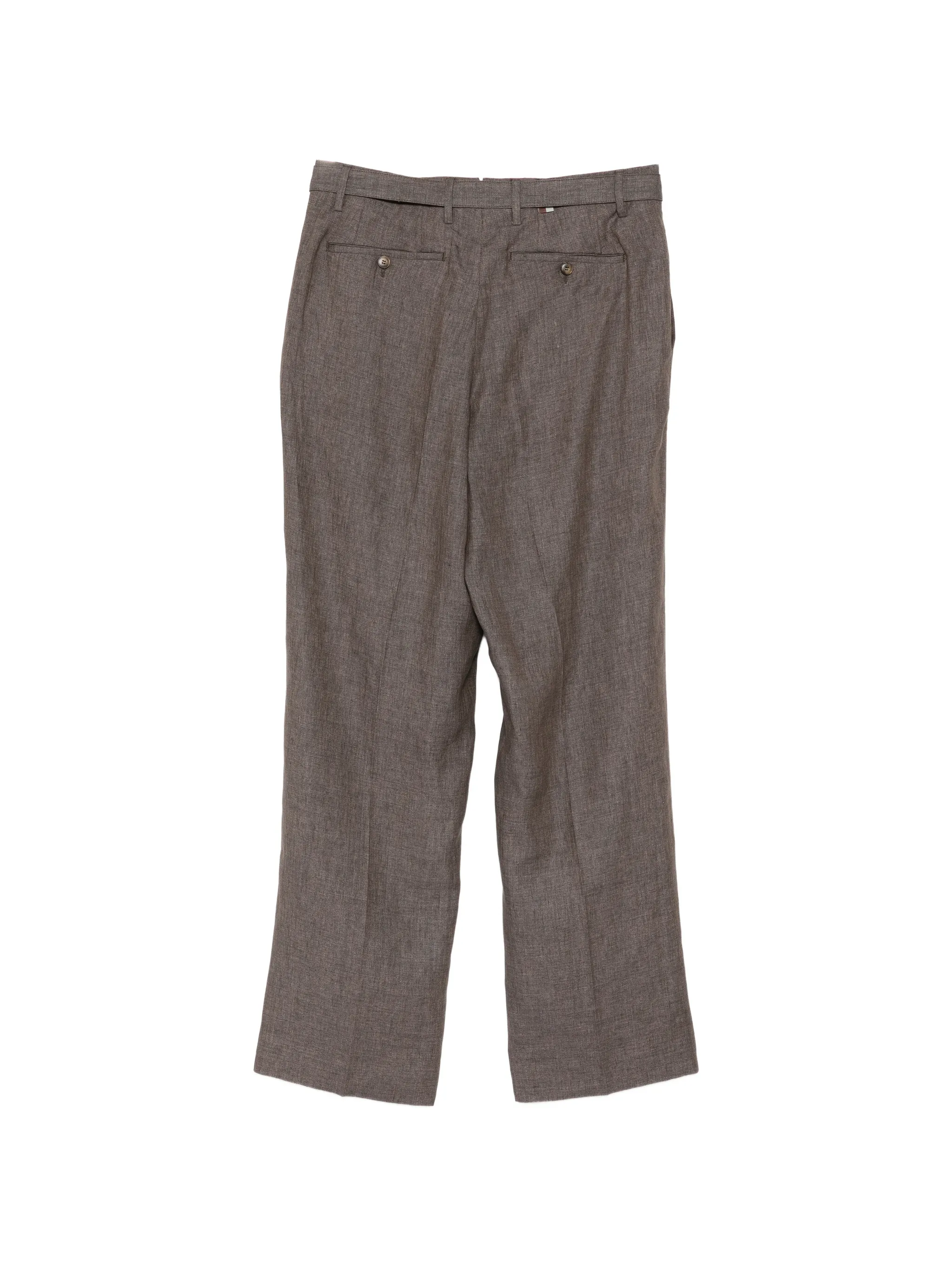 Linen Pleated Trousers - Image 2