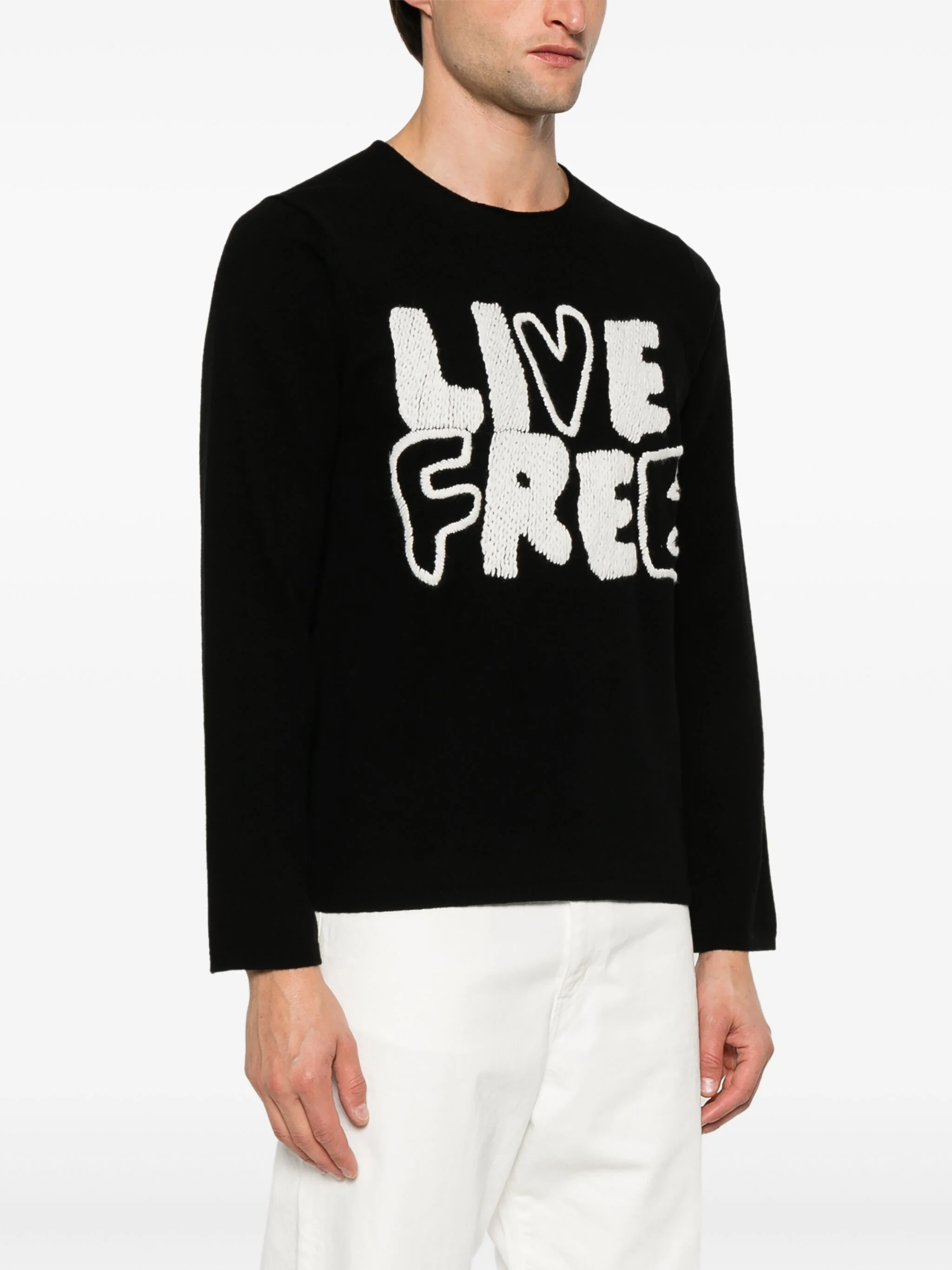 Live Free-Embroidered Sweater - Image 3