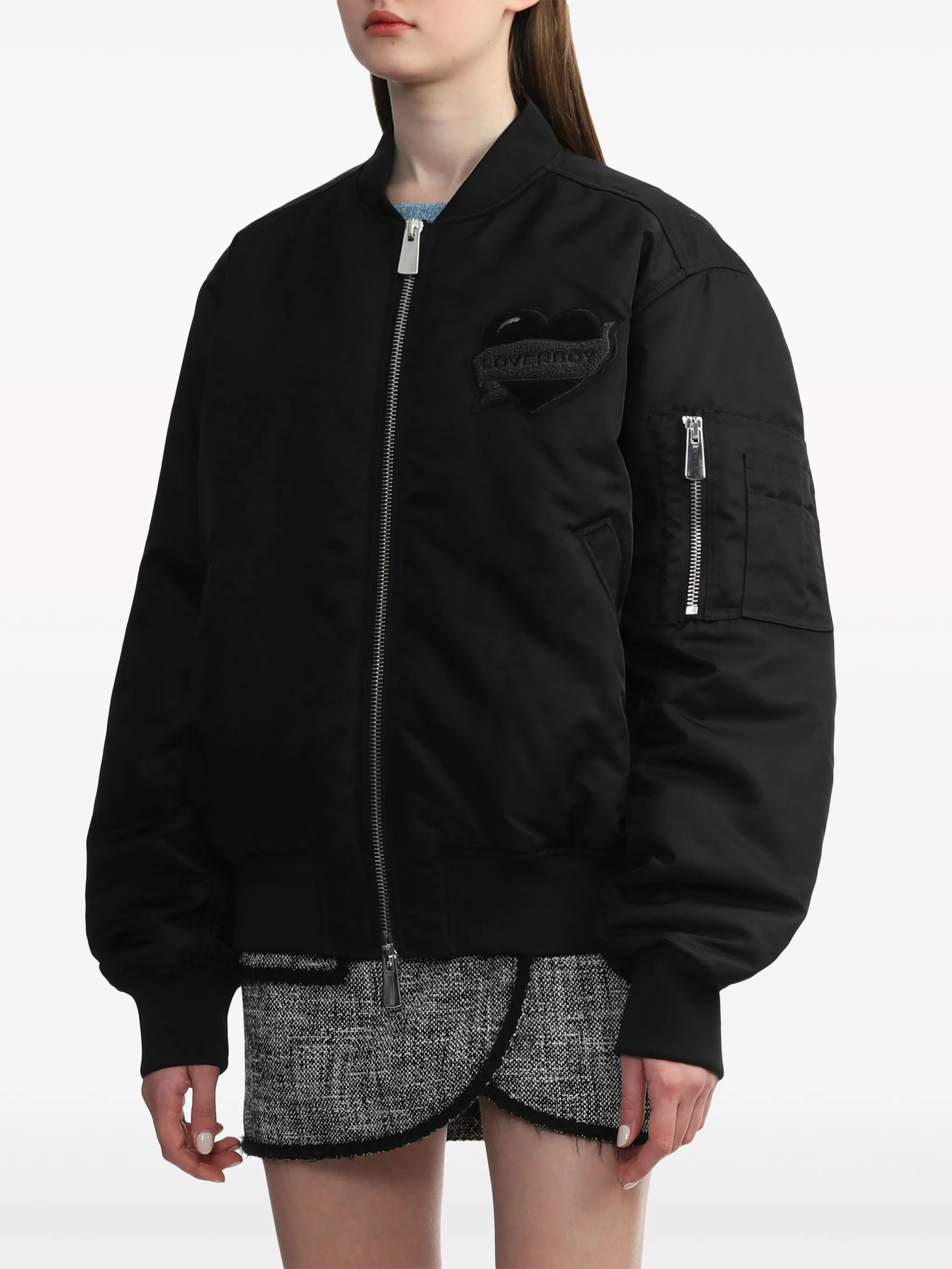 Logo-Appliqué Bomber Jacket - Image 2