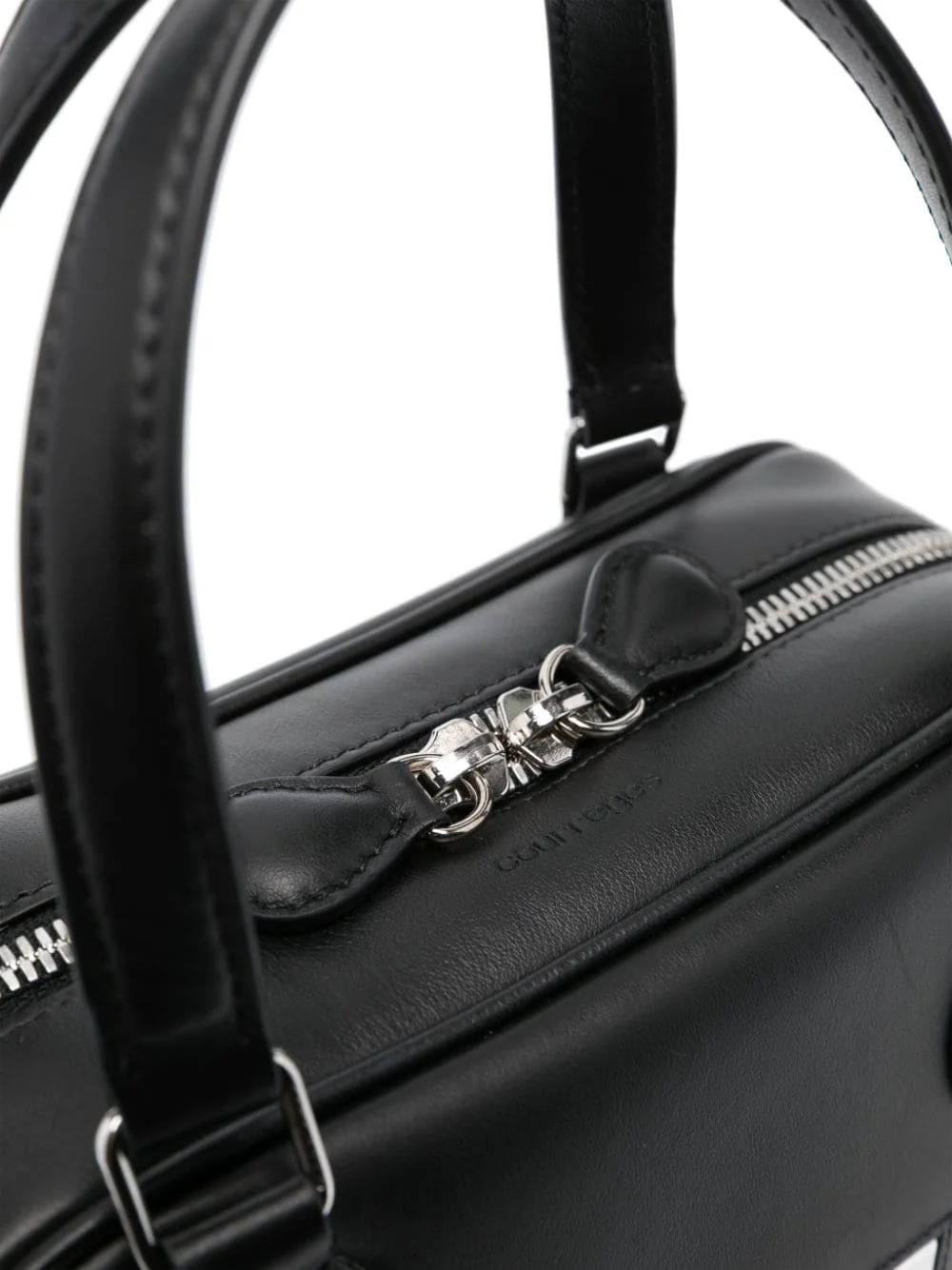 Logo-Appliqué Leather Bowling Bag - Image 3