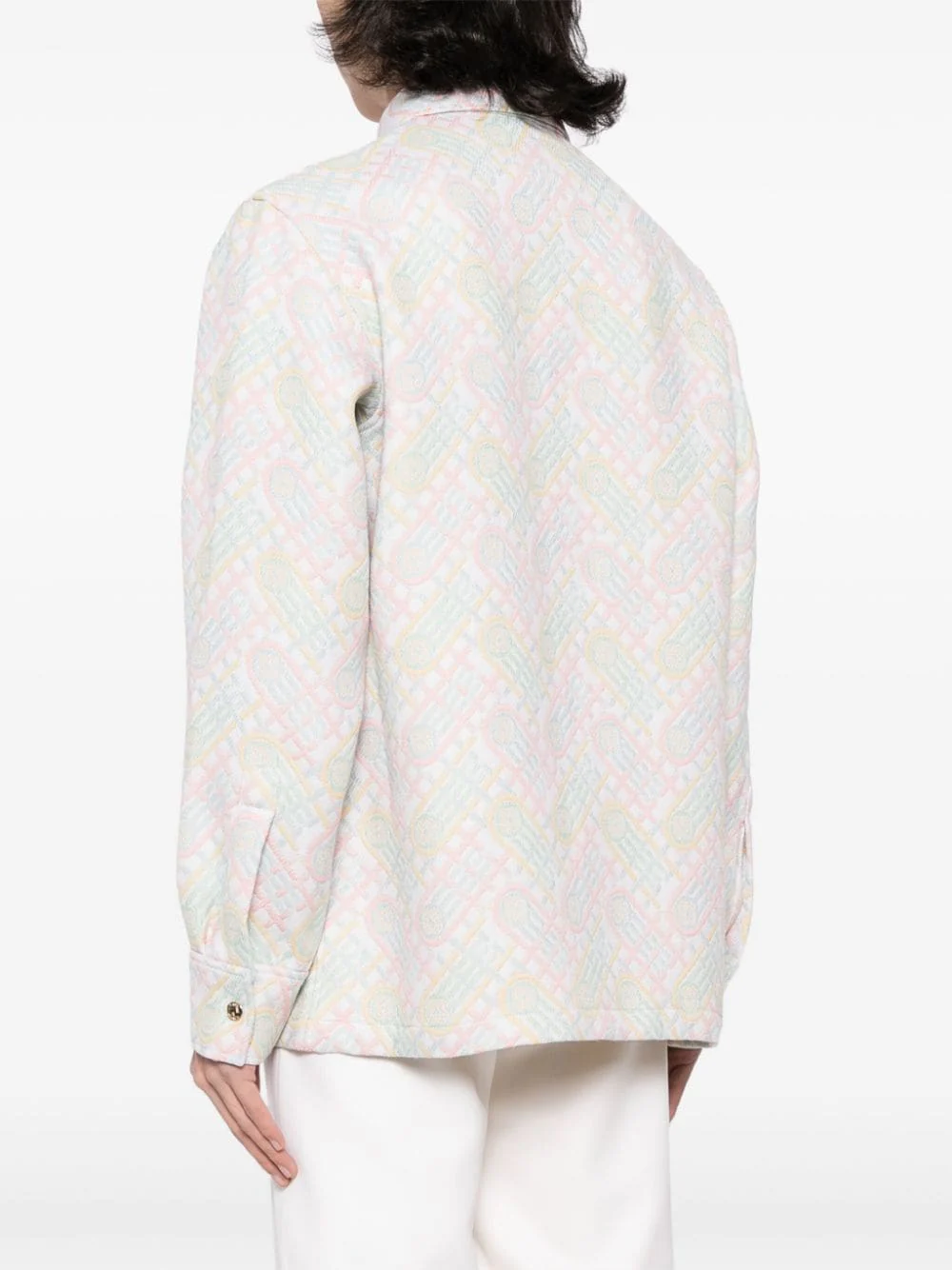 Logo-Appliqué Monogram-Jacquard Jacket - Image 3