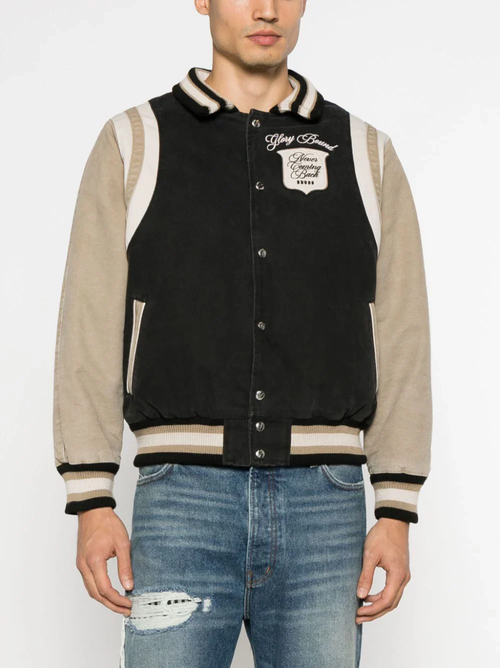 Logo-Embroidered Canvas Bomber Jacket - Image 3