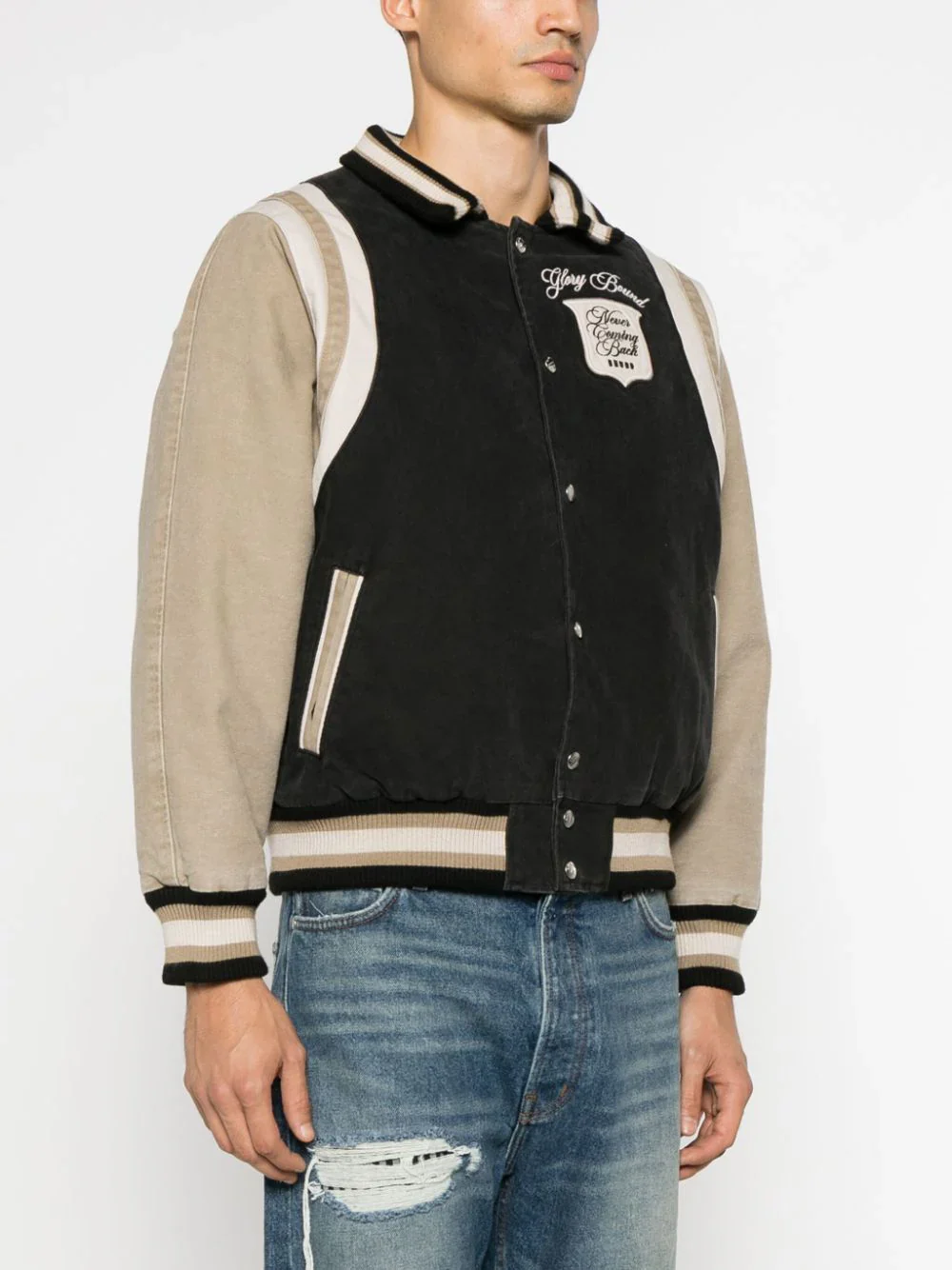 Logo-Embroidered Canvas Bomber Jacket - Image 4