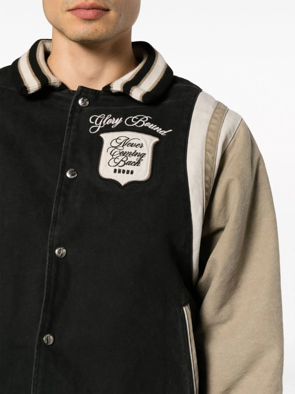 Logo-Embroidered Canvas Bomber Jacket - Image 5